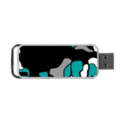 Cyan Creativity 2 Portable Usb Flash (two Sides)