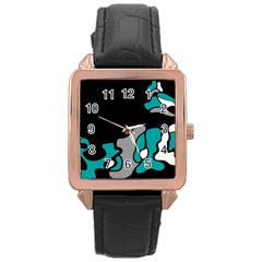 Cyan Creativity 2 Rose Gold Leather Watch 