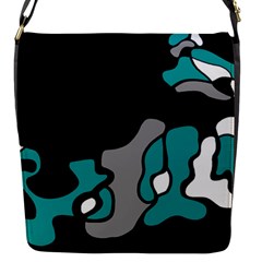 Cyan Creativity 2 Flap Messenger Bag (s) by Valentinaart