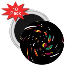 Colorful Twist 2 25  Magnets (10 Pack) 