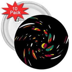 Colorful Twist 3  Buttons (10 Pack) 