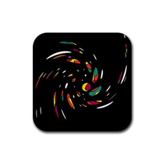 Colorful Twist Rubber Coaster (square) 