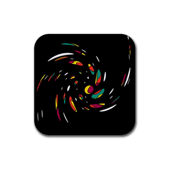 Colorful twist Rubber Coaster (Square) 