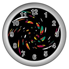 Colorful Twist Wall Clocks (silver) 