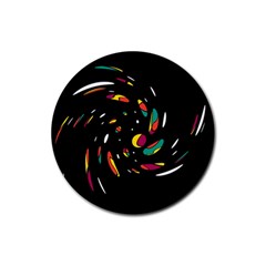 Colorful Twist Rubber Round Coaster (4 Pack) 