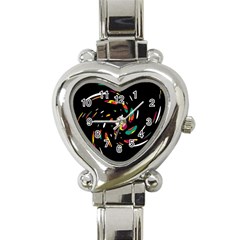 Colorful Twist Heart Italian Charm Watch by Valentinaart