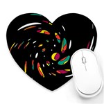 Colorful twist Heart Mousepads Front