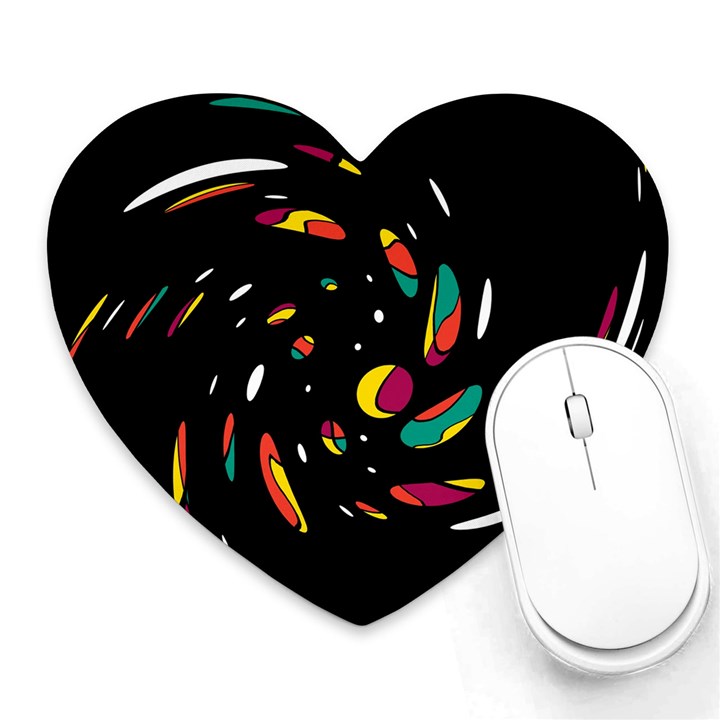 Colorful twist Heart Mousepads