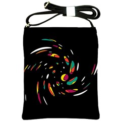 Colorful Twist Shoulder Sling Bags by Valentinaart