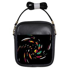 Colorful Twist Girls Sling Bags by Valentinaart