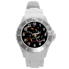 Colorful Twist Round Plastic Sport Watch (l)