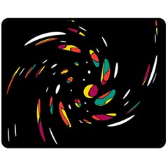 Colorful Twist Double Sided Fleece Blanket (medium) 