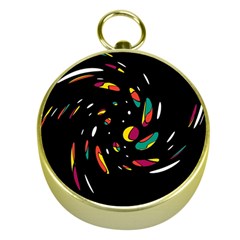 Colorful Twist Gold Compasses by Valentinaart