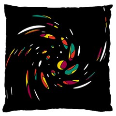 Colorful Twist Large Flano Cushion Case (one Side)