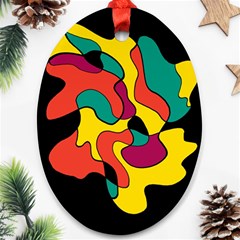 Colorful Spot Ornament (oval) 