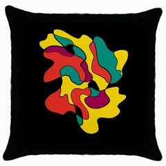 Colorful Spot Throw Pillow Case (black)