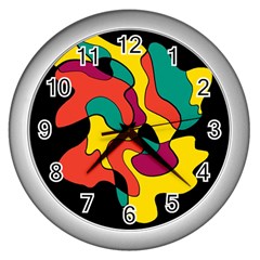 Colorful Spot Wall Clocks (silver) 