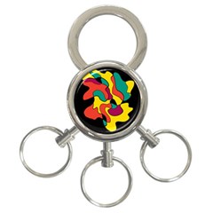 Colorful Spot 3-ring Key Chains