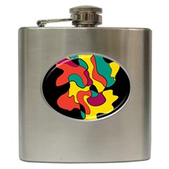 Colorful Spot Hip Flask (6 Oz) by Valentinaart