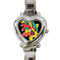 Colorful Spot Heart Italian Charm Watch by Valentinaart