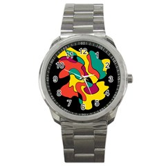 Colorful Spot Sport Metal Watch by Valentinaart