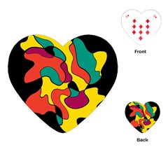 Colorful Spot Playing Cards (heart)  by Valentinaart