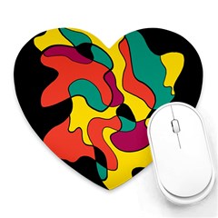 Colorful Spot Heart Mousepads