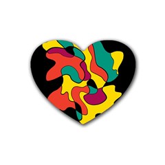 Colorful Spot Heart Coaster (4 Pack) 