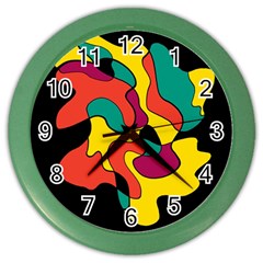 Colorful Spot Color Wall Clocks by Valentinaart