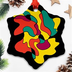 Colorful Spot Snowflake Ornament (2-side)