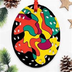 Colorful Spot Ornament (oval Filigree) 