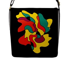 Colorful Spot Flap Messenger Bag (l) 