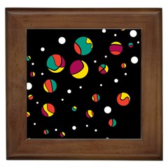 Colorful Dots Framed Tiles