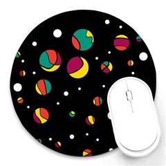 Colorful Dots Round Mousepads