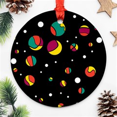 Colorful Dots Ornament (round) 