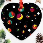 Colorful dots Ornament (Heart)  Front