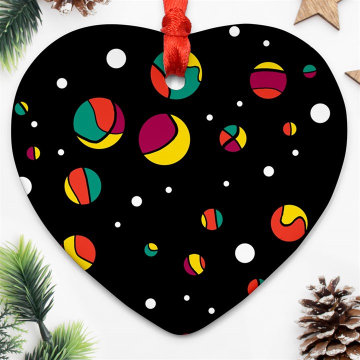 Colorful dots Ornament (Heart) 