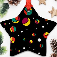 Colorful Dots Ornament (star) 