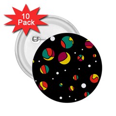 Colorful Dots 2 25  Buttons (10 Pack) 