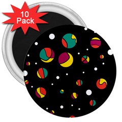 Colorful Dots 3  Magnets (10 Pack) 