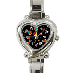 Colorful Dots Heart Italian Charm Watch by Valentinaart