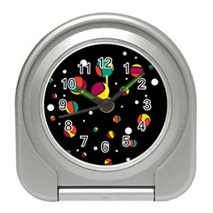 Colorful Dots Travel Alarm Clocks by Valentinaart