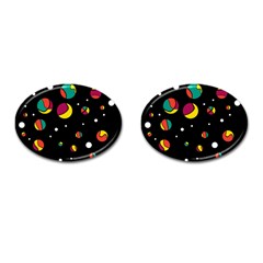 Colorful Dots Cufflinks (oval)