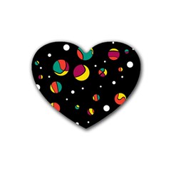 Colorful Dots Heart Coaster (4 Pack)  by Valentinaart