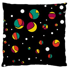 Colorful Dots Large Cushion Case (two Sides) by Valentinaart