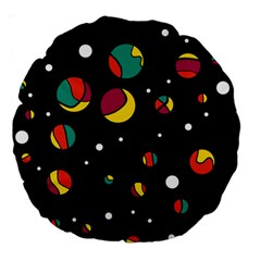 Colorful Dots Large 18  Premium Round Cushions