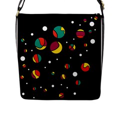 Colorful Dots Flap Messenger Bag (l) 