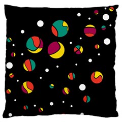 Colorful Dots Large Flano Cushion Case (two Sides)