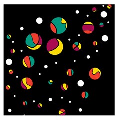 Colorful Dots Large Satin Scarf (square)