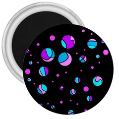 Blue And Purple Dots 3  Magnets